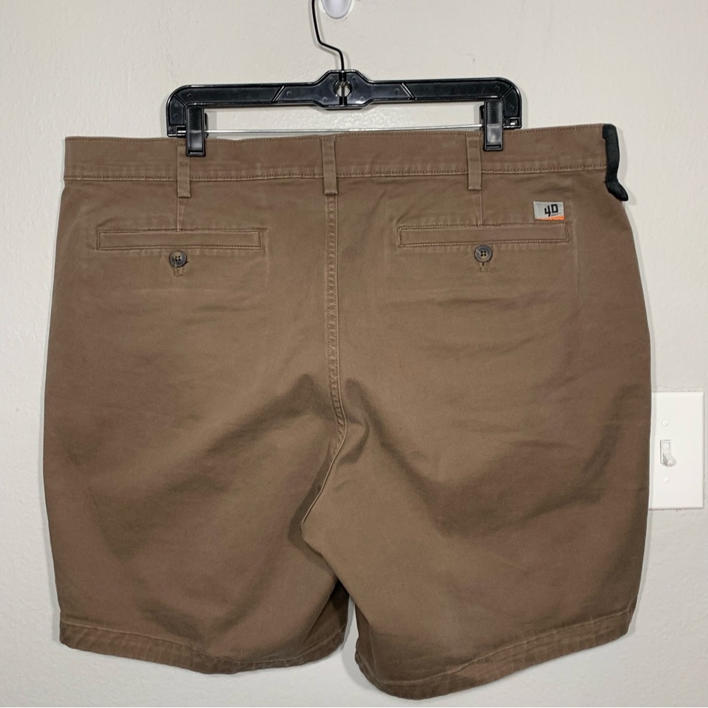 Duluth Trading 40 Grit Tan/Brown Canvas Workwear Shorts Size 44 Stretch